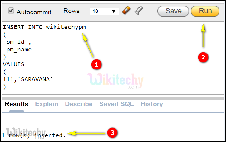  notnull insert query